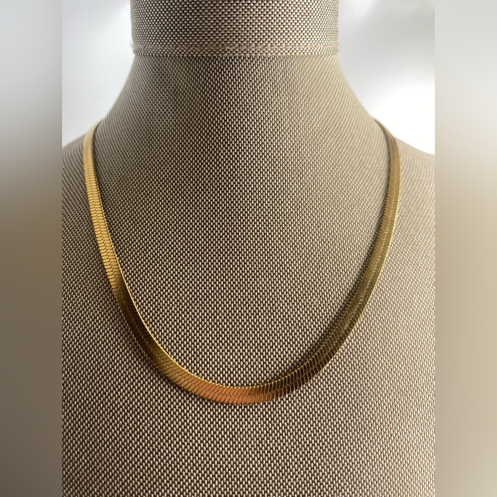 Thick Herringbone Chain with Durable Clasp, 5MM Width, 15” Length